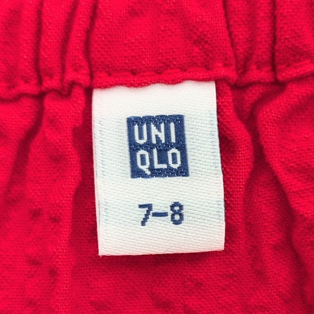 NWT Uniqlo Girls' (Size 7-8) Red Lightweight Seersucker Camisole Dress/Sundress - Picture 14 of 15
